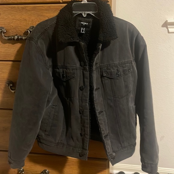 Forever 21 Other - Forever 21 Denim Faux Shearling Jacket